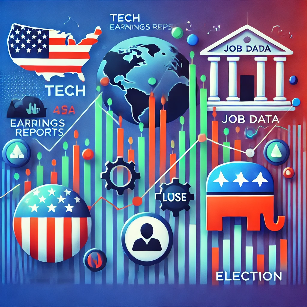 El alza de las acciones enfrenta desafíos por ganancias tecnológicas, datos de empleo y elecciones