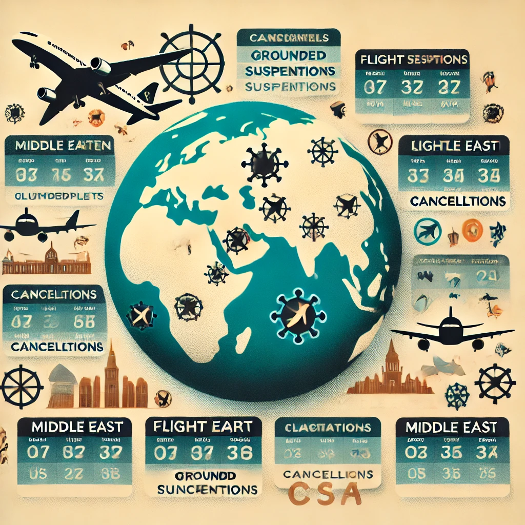 Aerolíneas suspenden vuelos ante crecientes tensiones en Oriente Medio