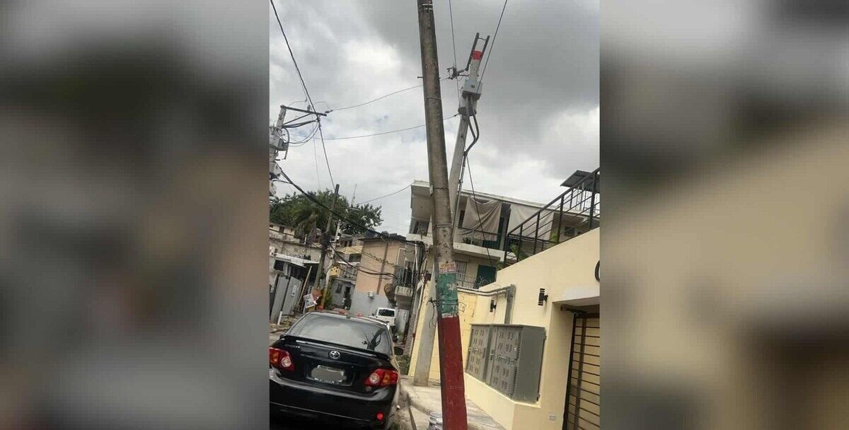 Urgente: Poste de luz en peligro en Mata Hambre