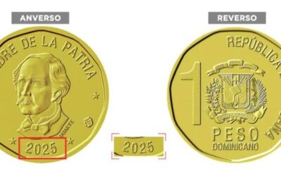 Nuevas monedas RD$1 en República Dominicana