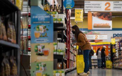 Gráfico de inflación en Colombia.