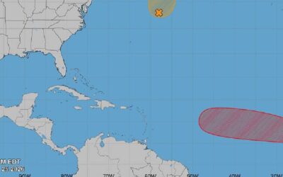 Tormenta Dolly en el Atlántico central con vientos de 65 km/h